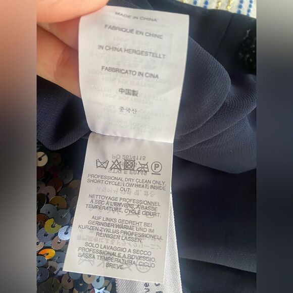 J.Crew Collection Romper Sequin Black Size 6 Low Back Lined Pockets - Picture 10 of 16